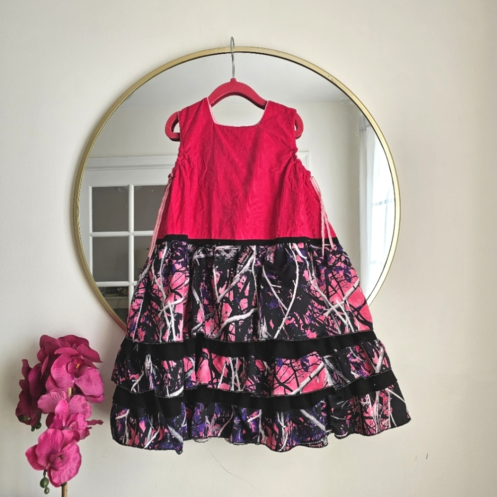 Vintage Cotton Mary James Dress Muddy Girl Camouflage size 5